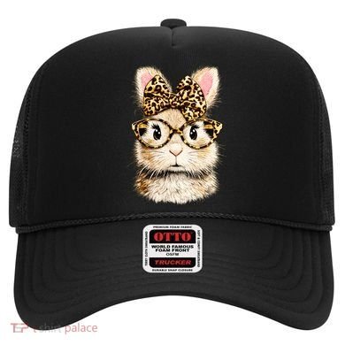 Funny Bunny Face Glasses Leopard Rabbit Easter Hat