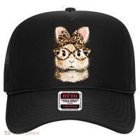 Funny Bunny Face Glasses Leopard Rabbit Easter Hat thumb 0