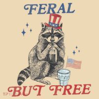 Feral But Free Funny Racoon 4th Of July Tote Bag thumb 4