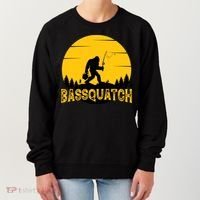 Funny Bassquatch Fishing Women's Sweatshirt thumb 0