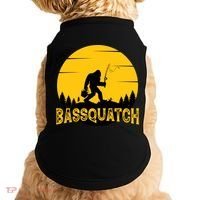 Funny Bassquatch Fishing Doggie Tank thumb 0