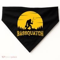 Funny Bassquatch Fishing USA-Made Doggie Bandana thumb 0