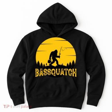 Funny Bassquatch Fishing Hoodie