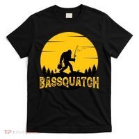 Funny Bassquatch Fishing T-Shirt thumb 0