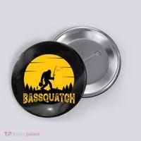 Funny Bassquatch Fishing Button thumb 0