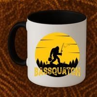 Funny Bassquatch Fishing Coffee Mug thumb 2