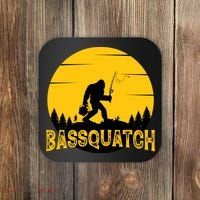 Funny Bassquatch Fishing Coaster thumb 0