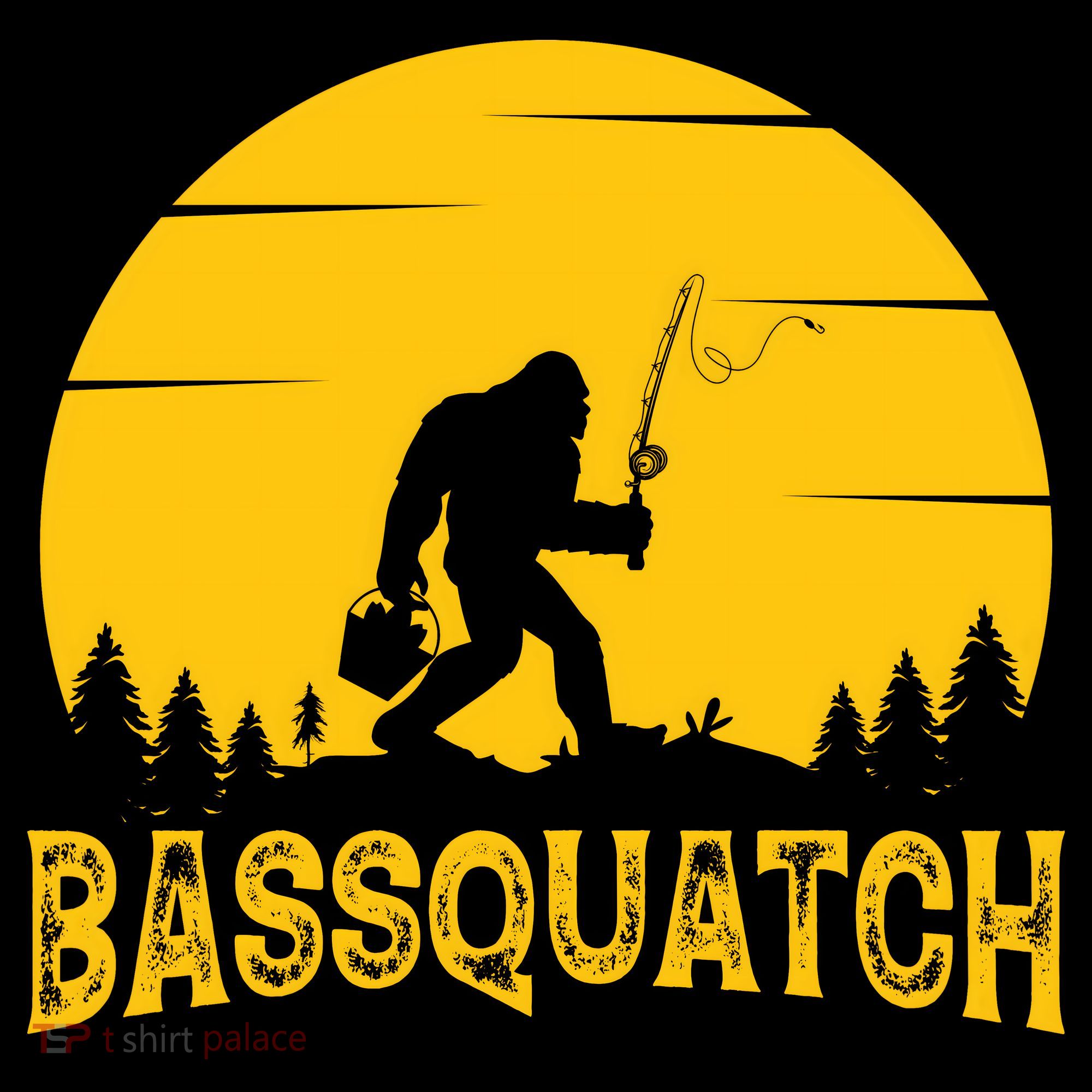 Funny Bassquatch Fishing Women's Hoodie
