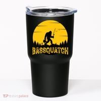 Funny Bassquatch Fishing Tumbler thumb 0
