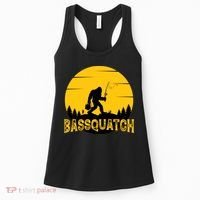 Funny Bassquatch Fishing Women's Tank Top thumb 0