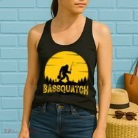 Funny Bassquatch Fishing Women's Tank Top thumb 2