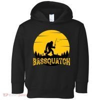Funny Bassquatch Fishing Toddler Hoodie thumb 0