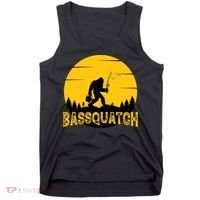 Funny Bassquatch Fishing Tank Top thumb 0