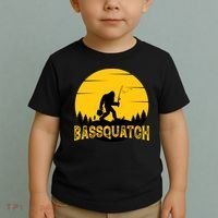 Funny Bassquatch Fishing Toddler T-Shirt thumb 2