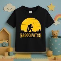 Funny Bassquatch Fishing Toddler T-Shirt thumb 3