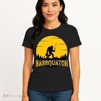 Funny Bassquatch Fishing Women's T-Shirt thumb 4