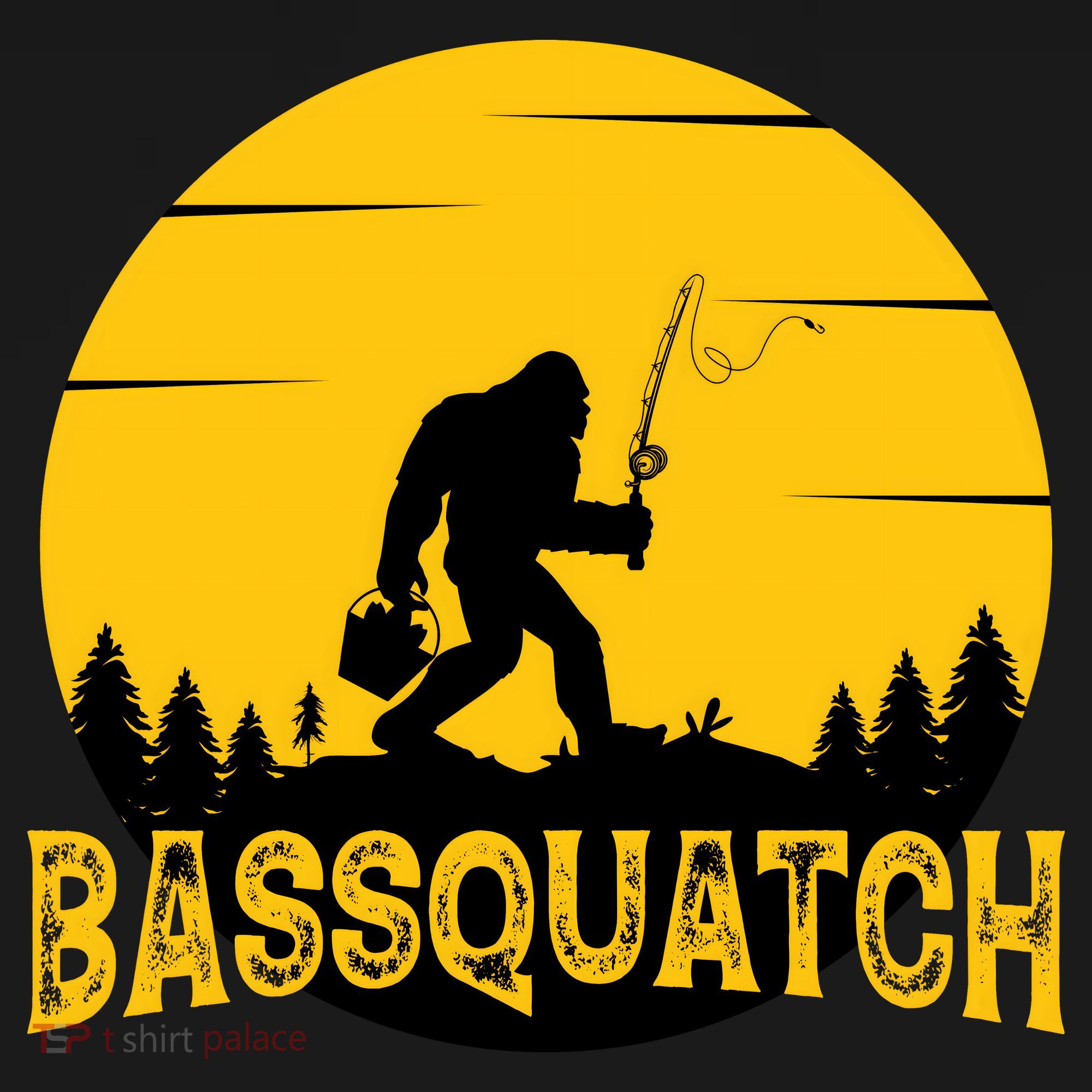 Funny Bassquatch Fishing Kids Sweatshirt