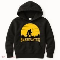 Funny Bassquatch Fishing Kids Hoodie thumb 0