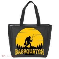 Funny Bassquatch Fishing Tote Bag thumb 0