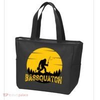 Funny Bassquatch Fishing Tote Bag thumb 3