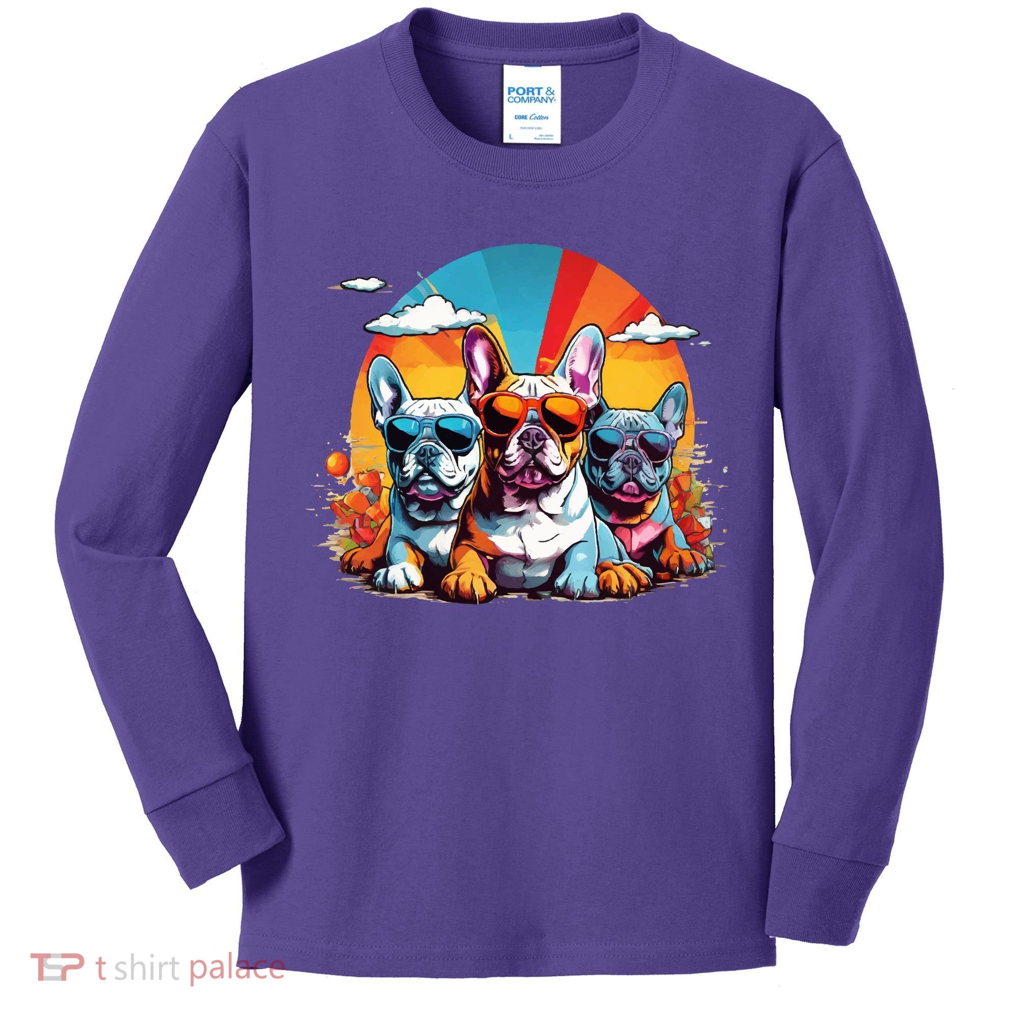 French Bulldog Kids Long Sleeve Shirt