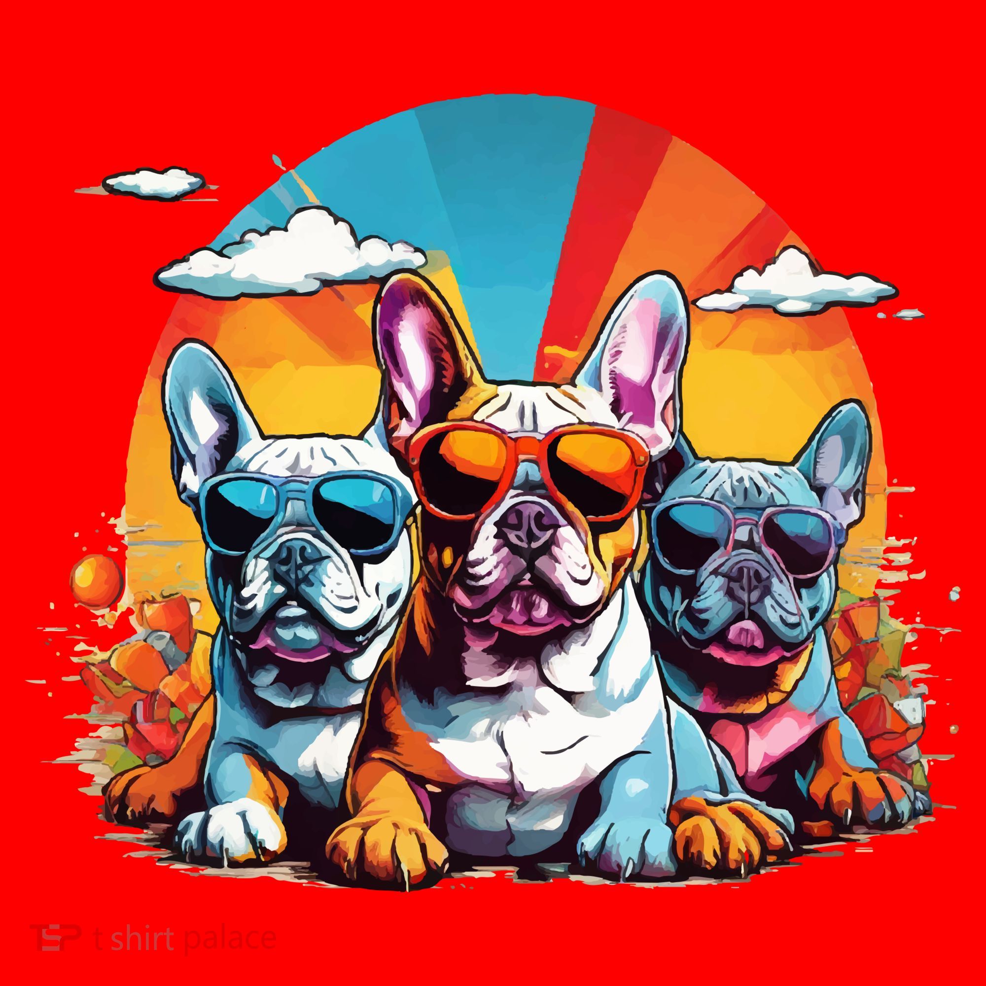 French Bulldog Santa Hat