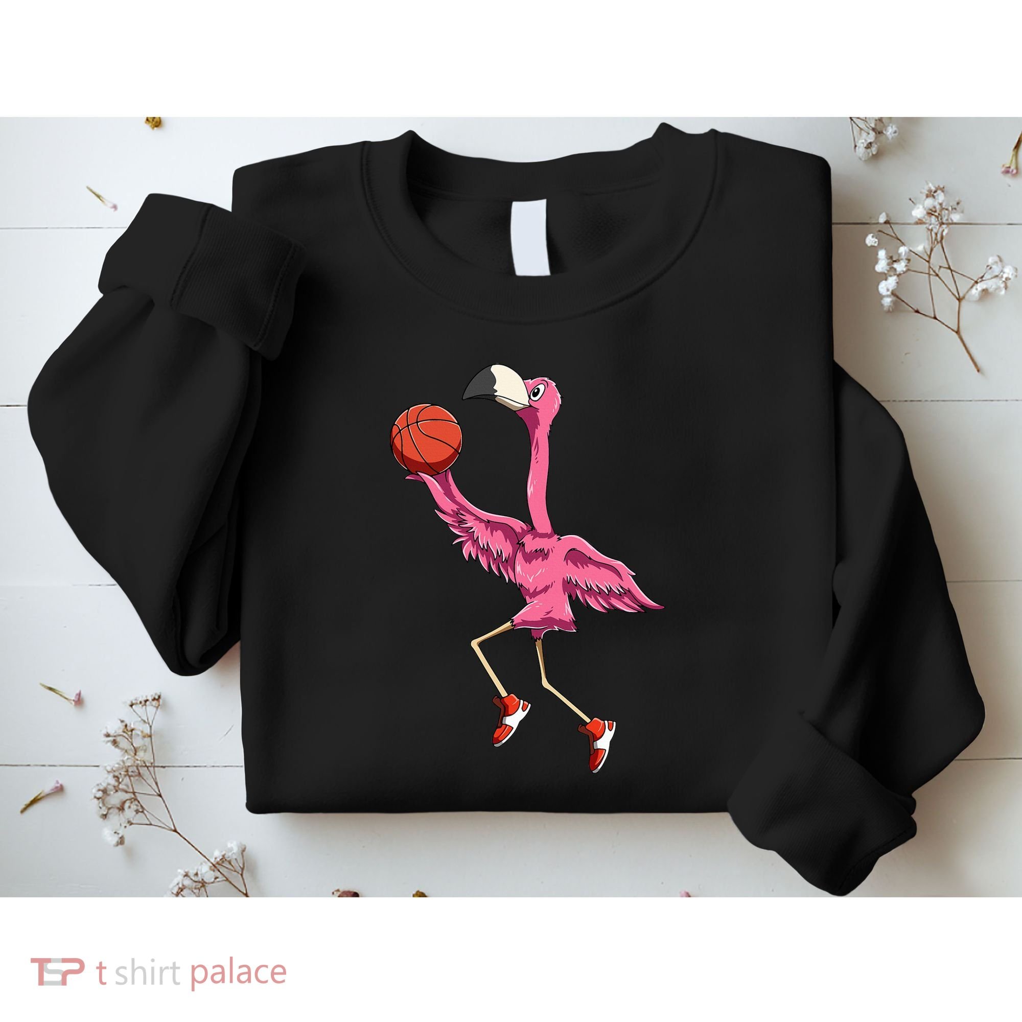 Flamingo Basketball Flamingo Playing Basketball Flamingo Sweatshirt