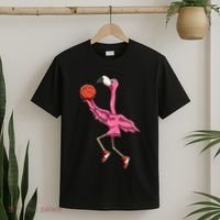 Flamingo Basketball Flamingo Playing Basketball Flamingo T-Shirt thumb 2