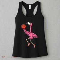 Flamingo Basketball Flamingo Playing Basketball Flamingo Women's Tank Top thumb 3