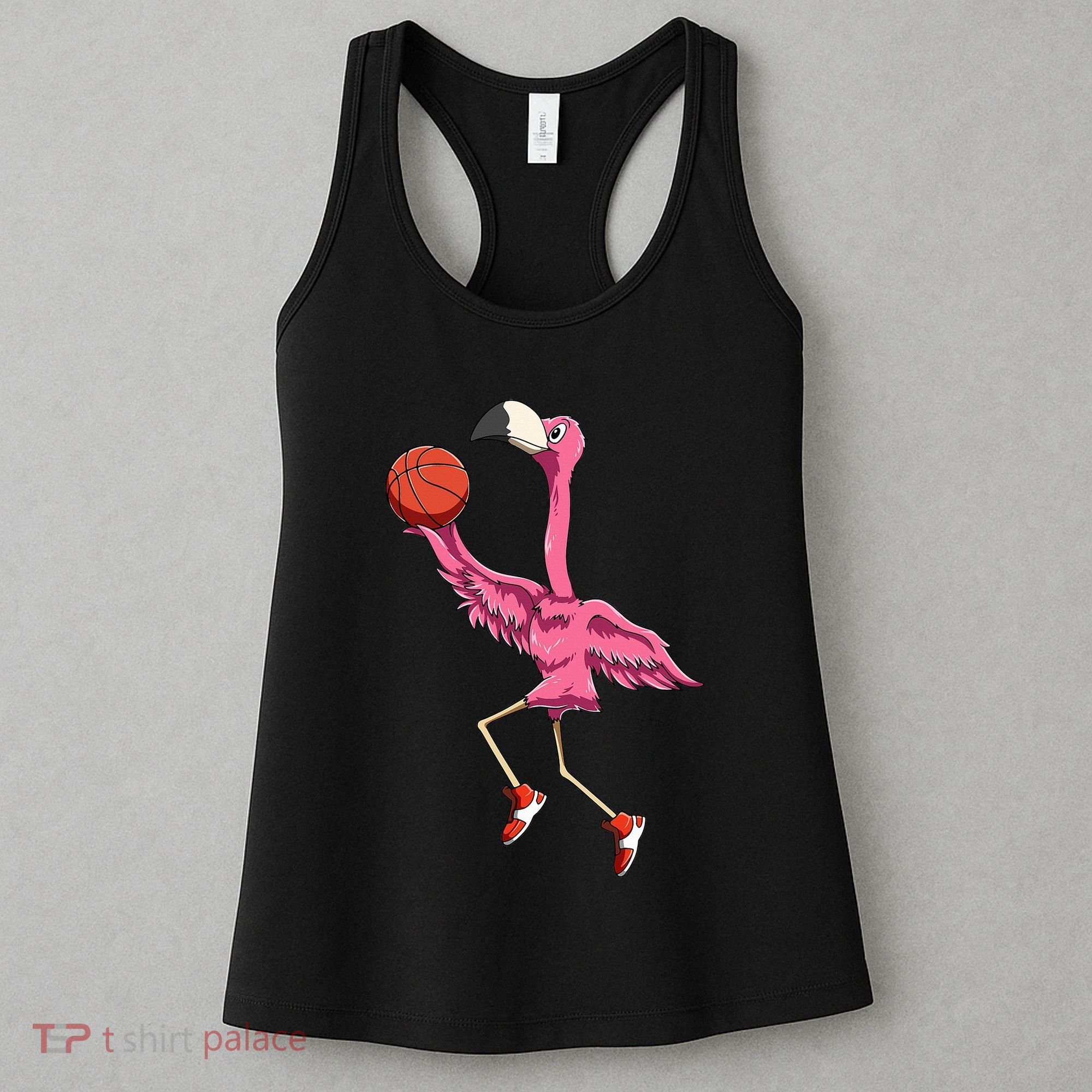 Flamingo Basketball Flamingo Playing Basketball Flamingo Women's Tank Top