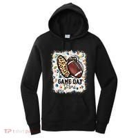 Floral Bleached Football Game Day Vibes Football Mom Gift Women's Hoodie thumb 0
