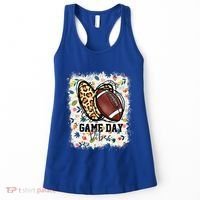Floral Bleached Football Game Day Vibes Football Mom Gift Women's Tank Top thumb 0