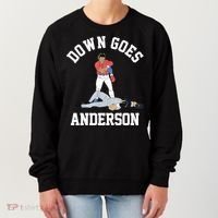 Funny Baseball Fight Down Goes Anderson Women's Sweatshirt thumb 0