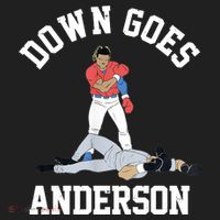Funny Baseball Fight Down Goes Anderson Women's Sweatshirt thumb 2