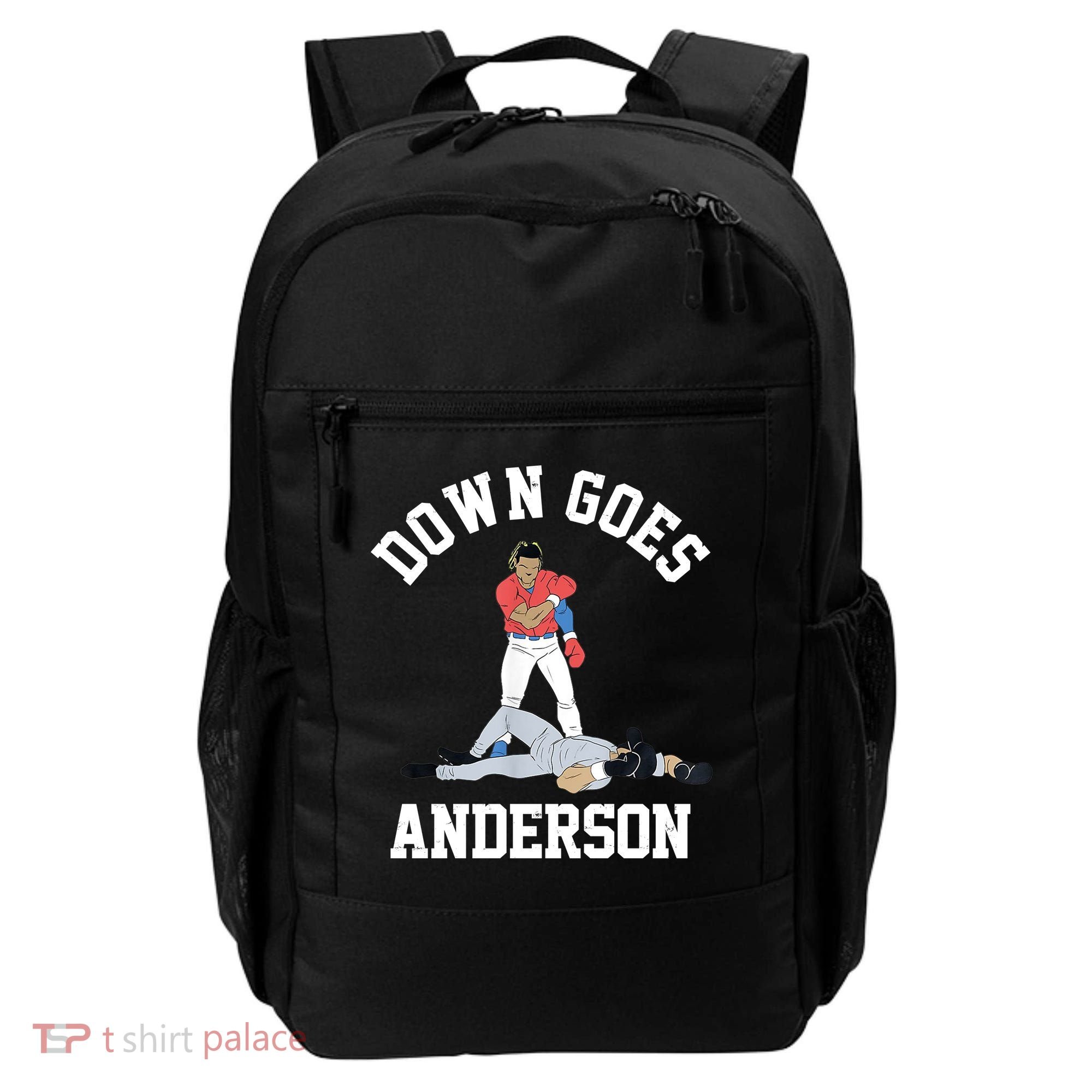 Funny Baseball Fight Down Goes Anderson Backpack