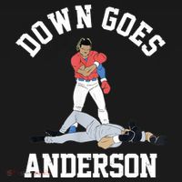 Funny Baseball Fight Down Goes Anderson Backpack thumb 2