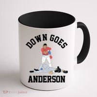 Funny Baseball Fight Down Goes Anderson Coffee Mug thumb 1