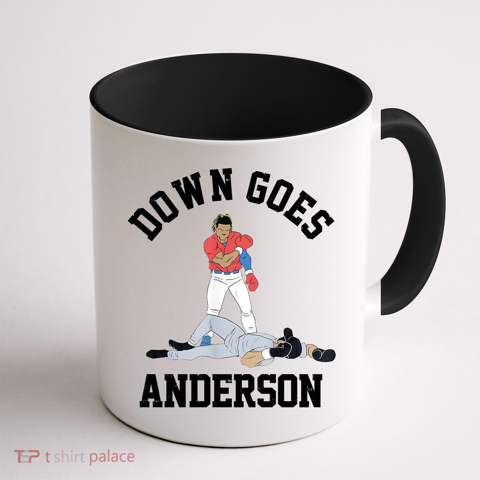 Funny Baseball Fight Down Goes Anderson Coffee Mug