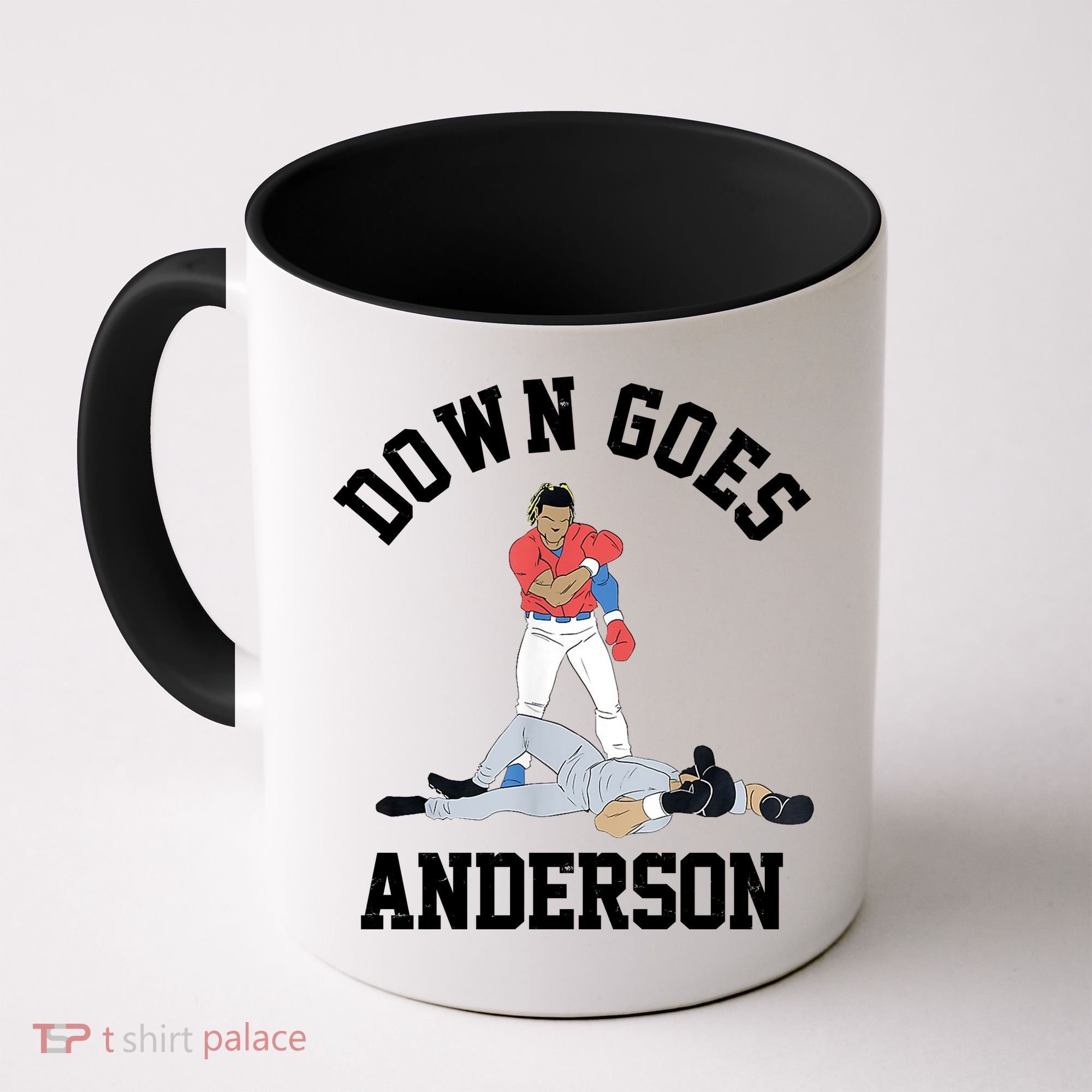 Funny Baseball Fight Down Goes Anderson Coffee Mug