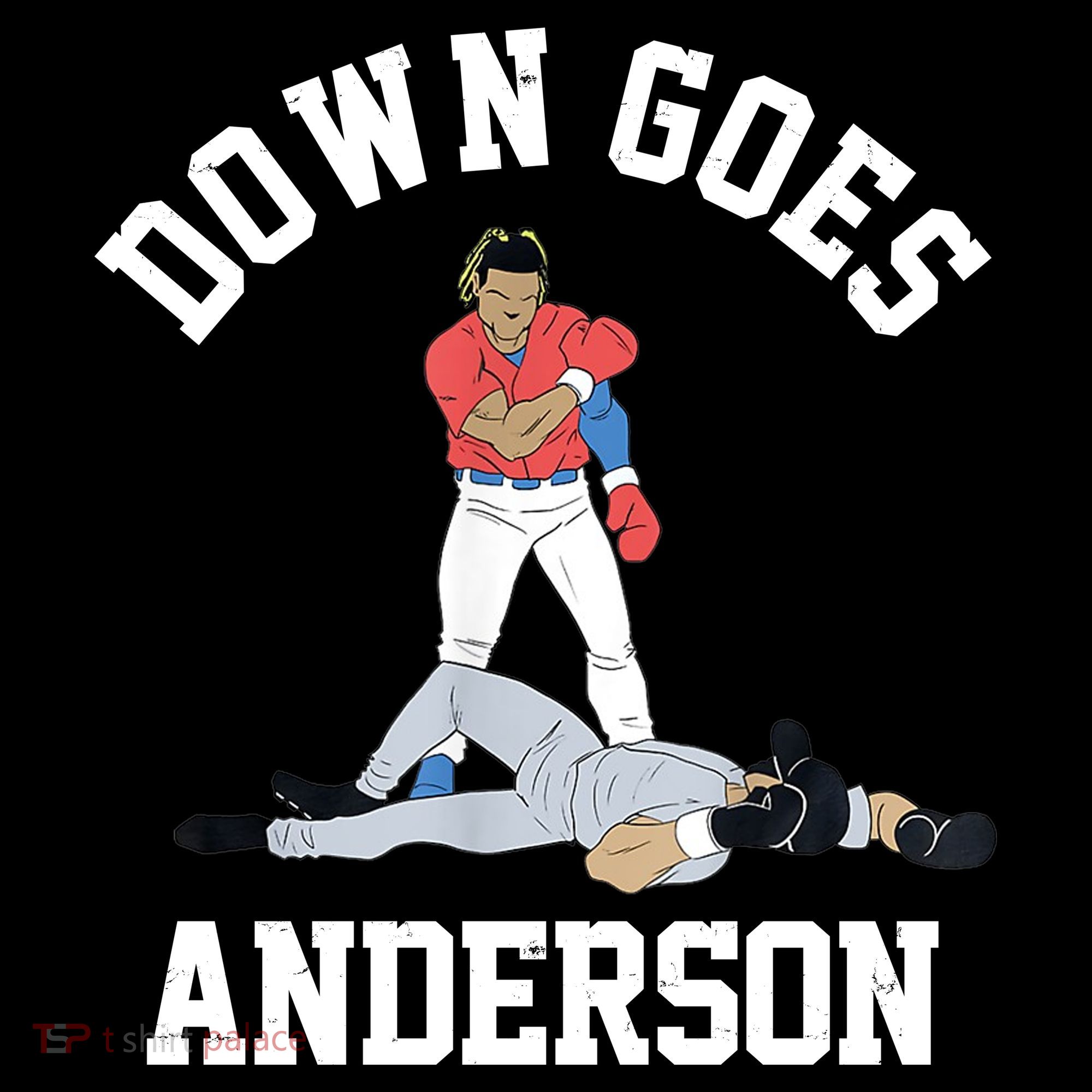 Funny Baseball Fight Down Goes Anderson Women's Hoodie