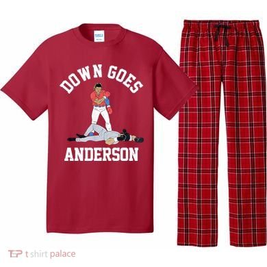 Funny Baseball Fight Down Goes Anderson Pajama Set