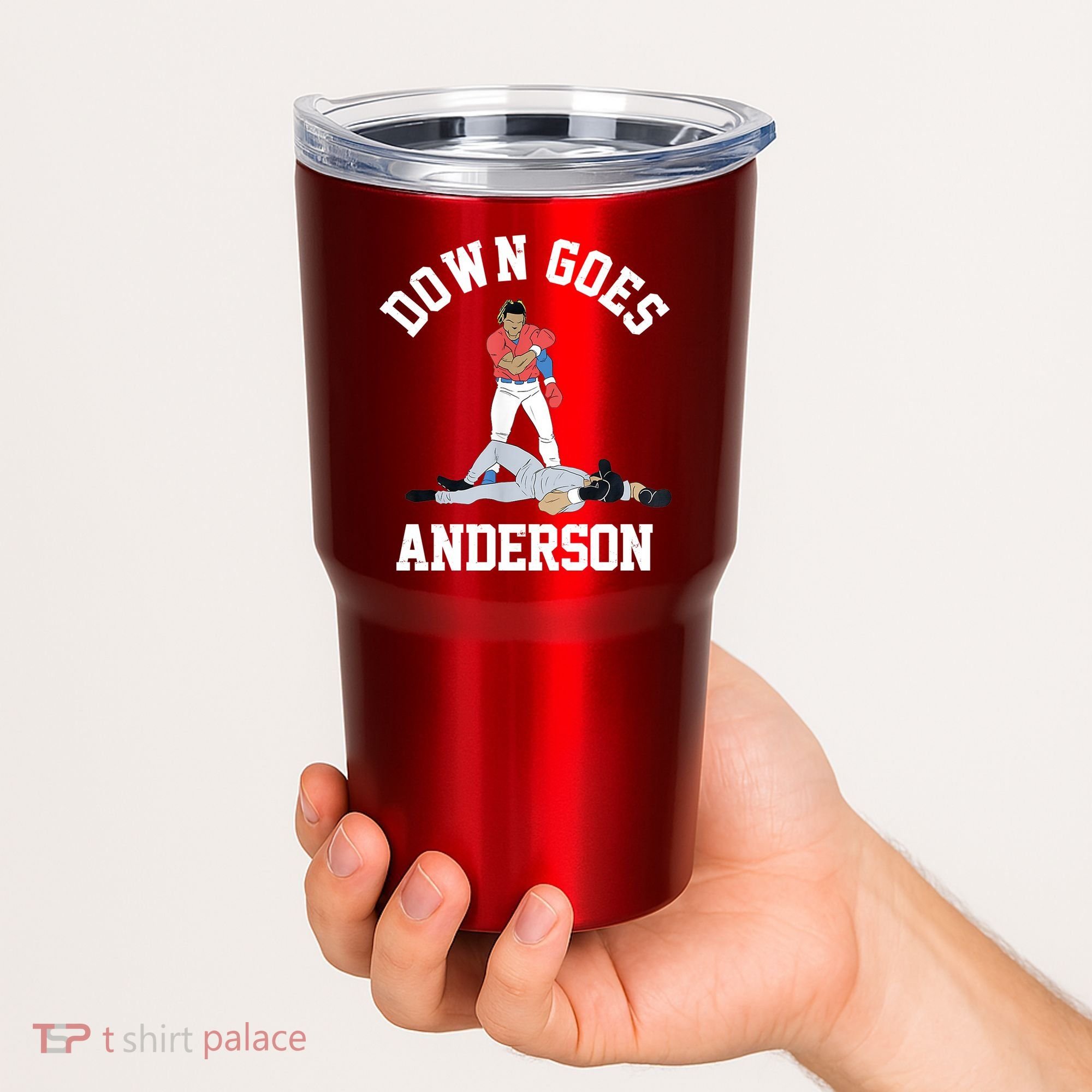 Funny Baseball Fight Down Goes Anderson Tumbler