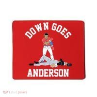 Funny Baseball Fight Down Goes Anderson Mousepad thumb 0
