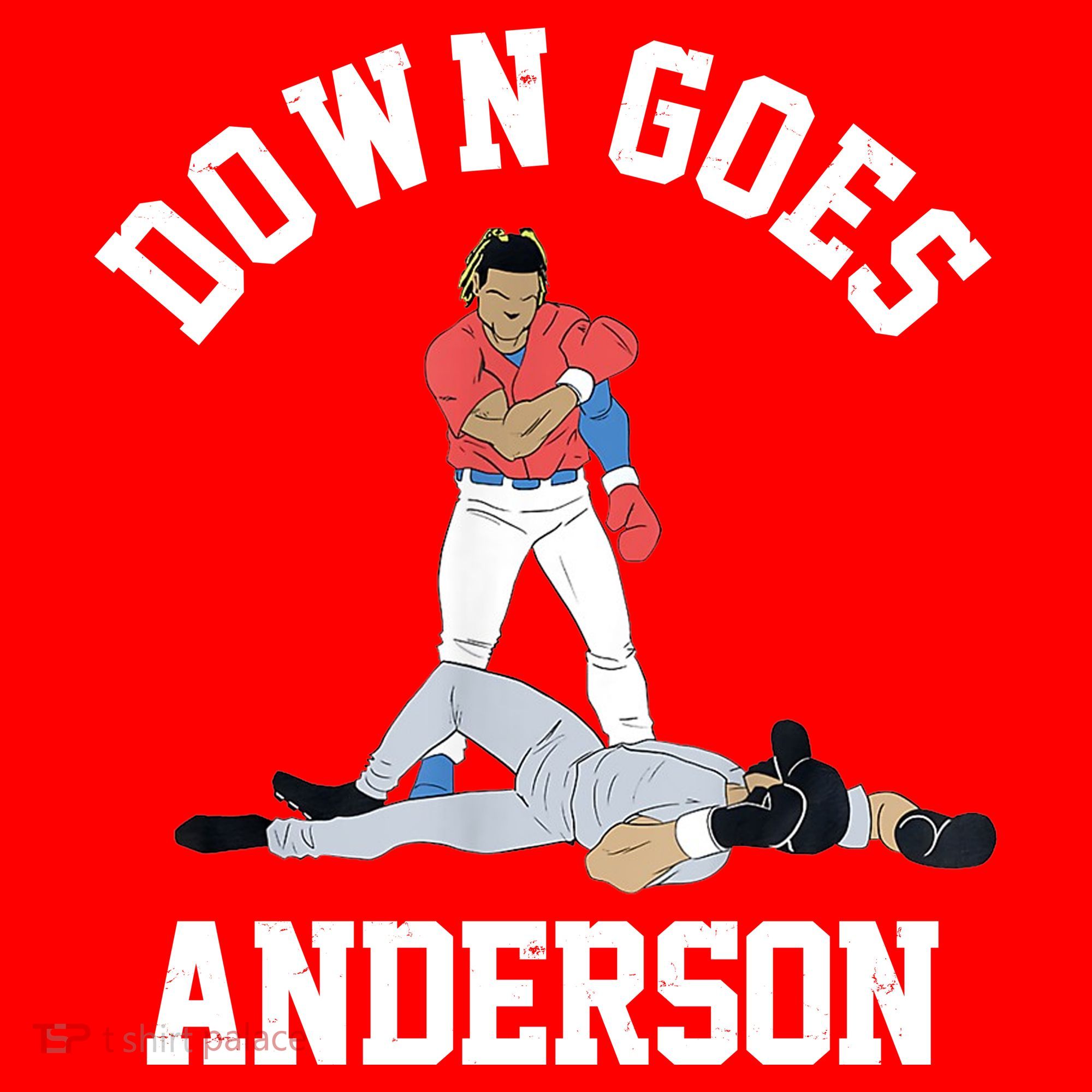 Funny Baseball Fight Down Goes Anderson Ornament