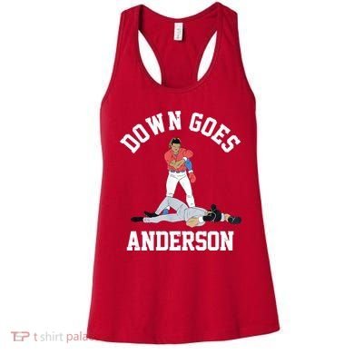 Funny Baseball Fight Down Goes Anderson Women's Tank Top