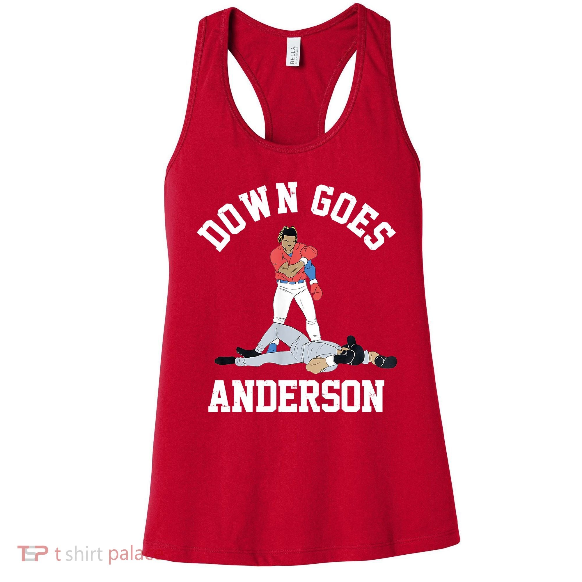 Funny Baseball Fight Down Goes Anderson Women's Tank Top