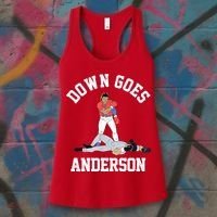 Funny Baseball Fight Down Goes Anderson Women's Tank Top thumb 3