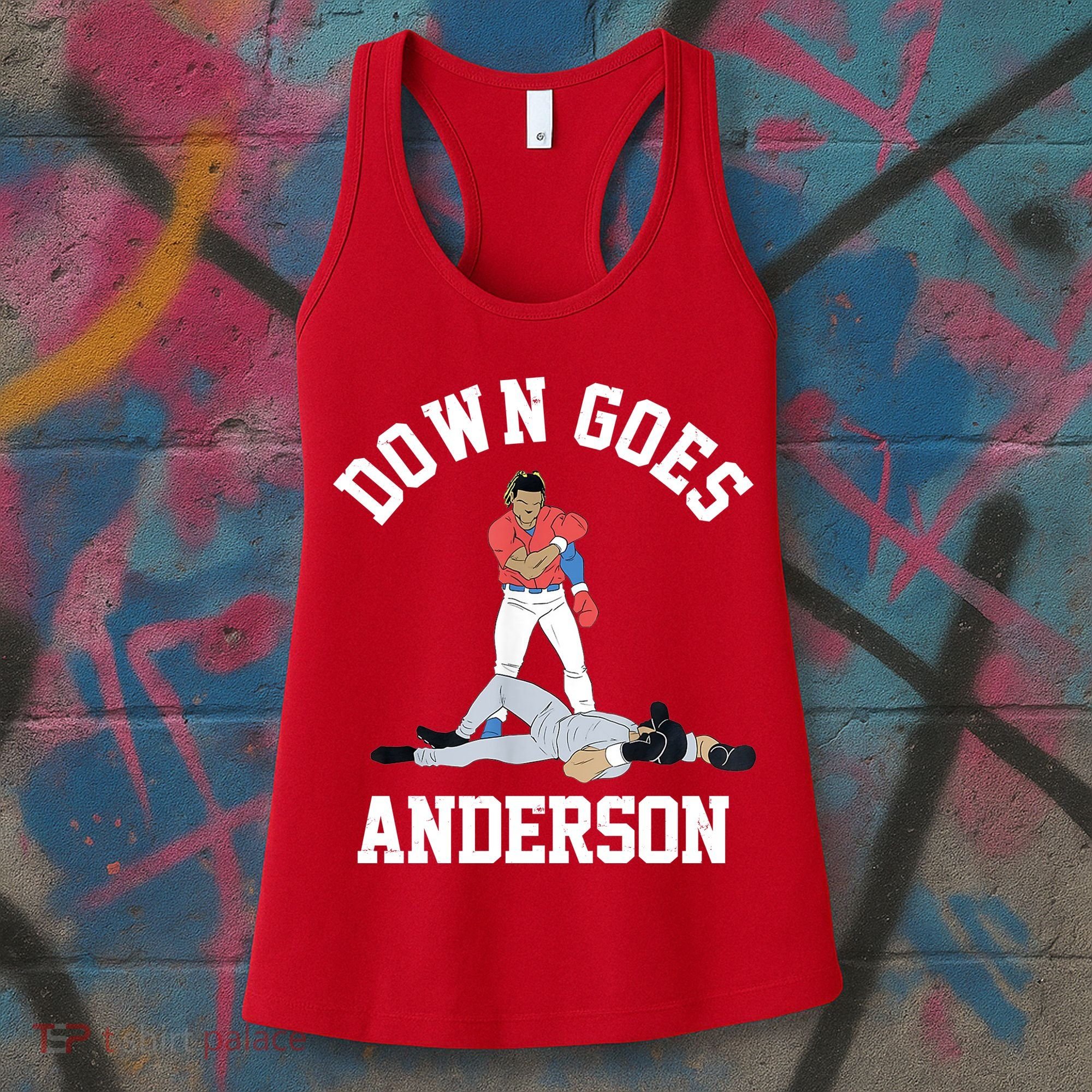 Funny Baseball Fight Down Goes Anderson Women's Tank Top