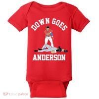 Funny Baseball Fight Down Goes Anderson Baby Bodysuit thumb 0