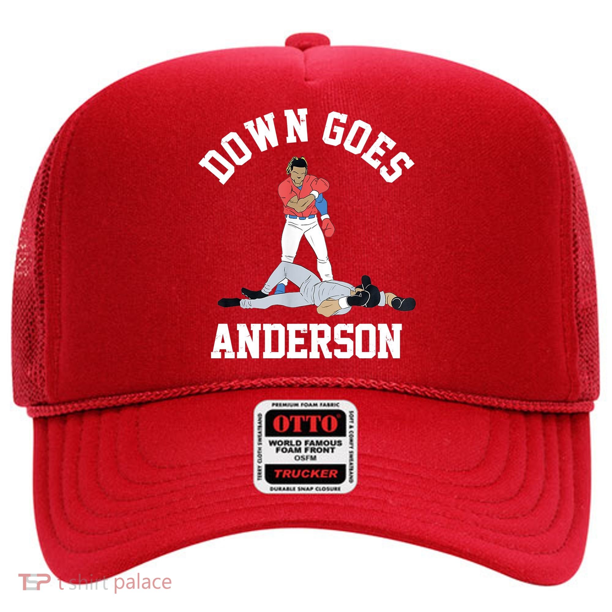 Funny Baseball Fight Down Goes Anderson Hat